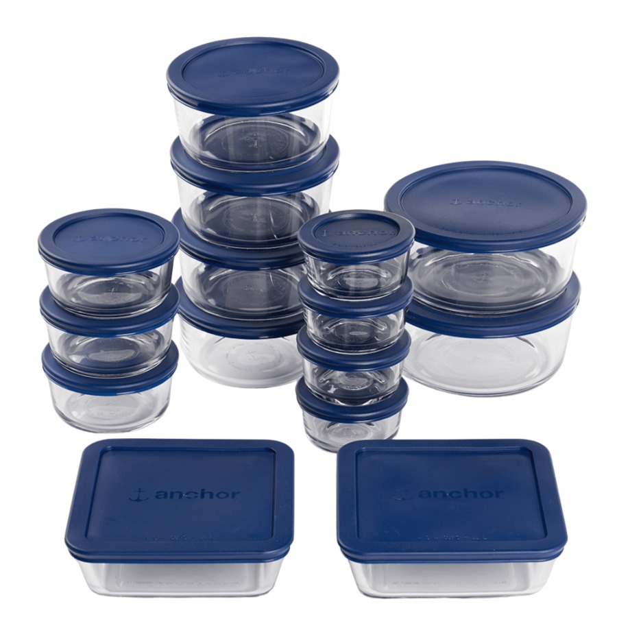 Food Storage Glass Container Set - Glass Food Storage Containers with SnugFit