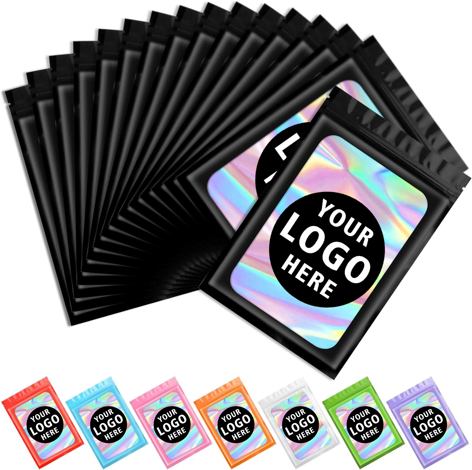 Food Storage Mylar Bags - 100ps Mylar Bags Custom Logo Printed