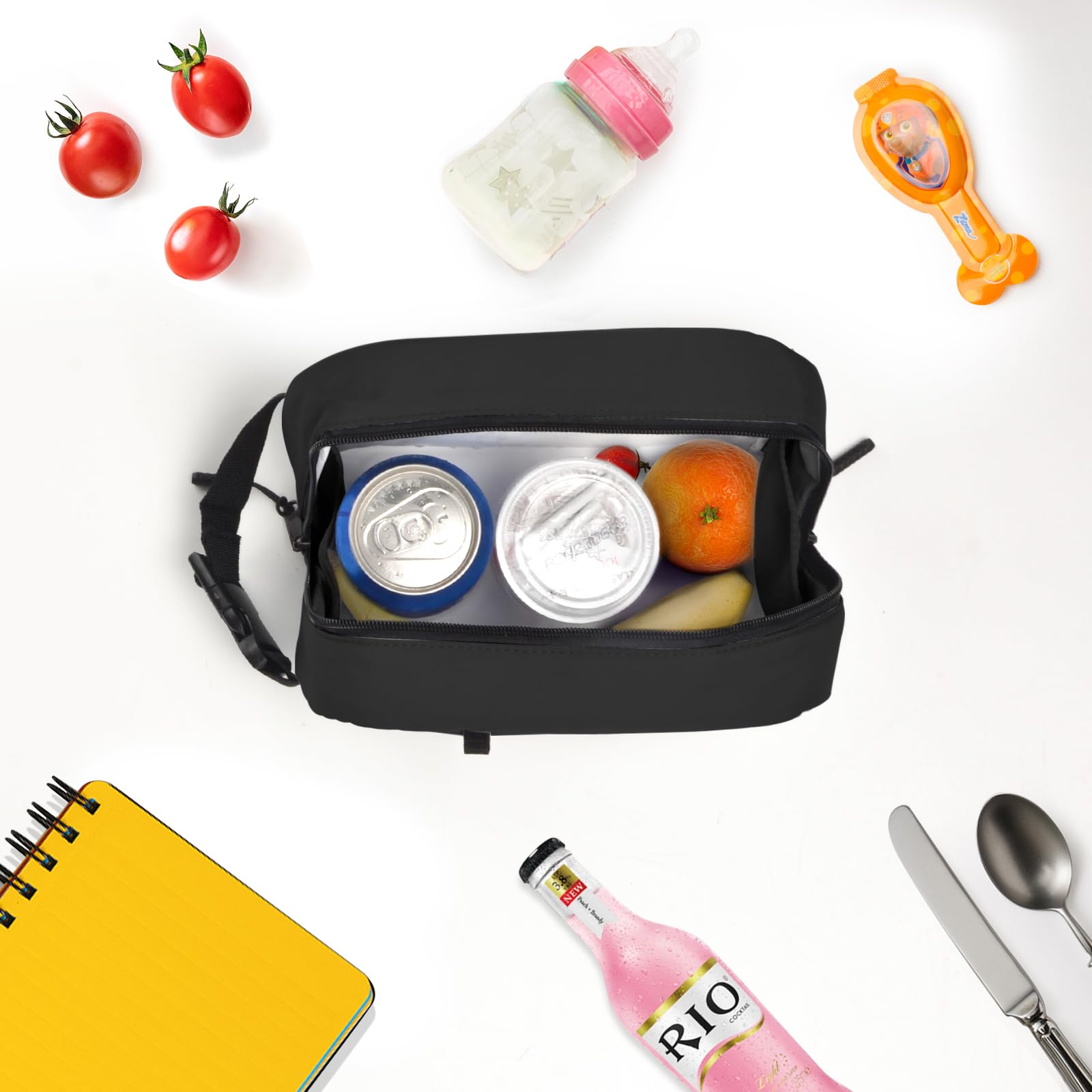 Food Storage Keep Warm - 1Pcs Black Insulated Lunch Box Bag