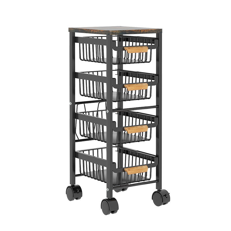 Food Storage With Wheels - 5 Tier Wire Fruit Basket -