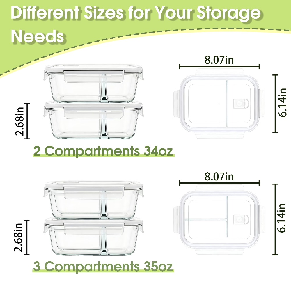 Glass Food Storage Containers  - Food Storage Glass Container Set ulasan dan harga