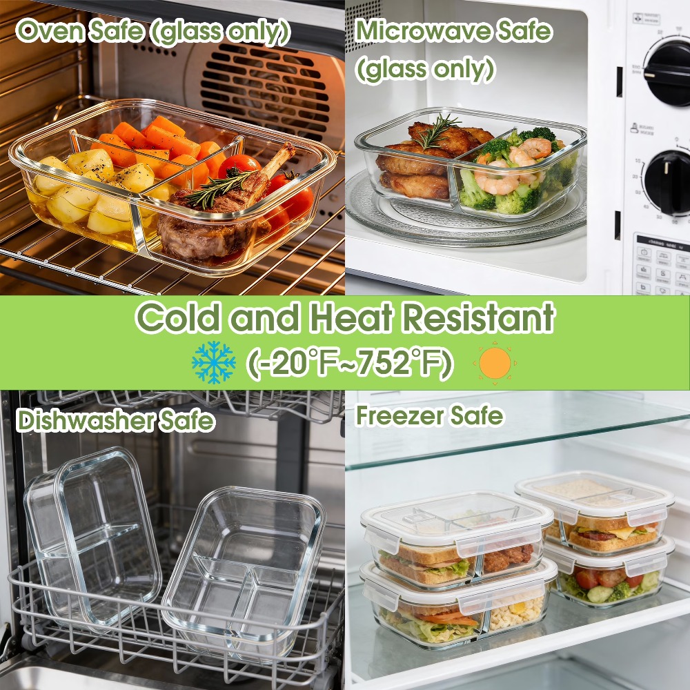 Glass Food Storage Containers  - Food Storage Glass Container Set ulasan dan harga