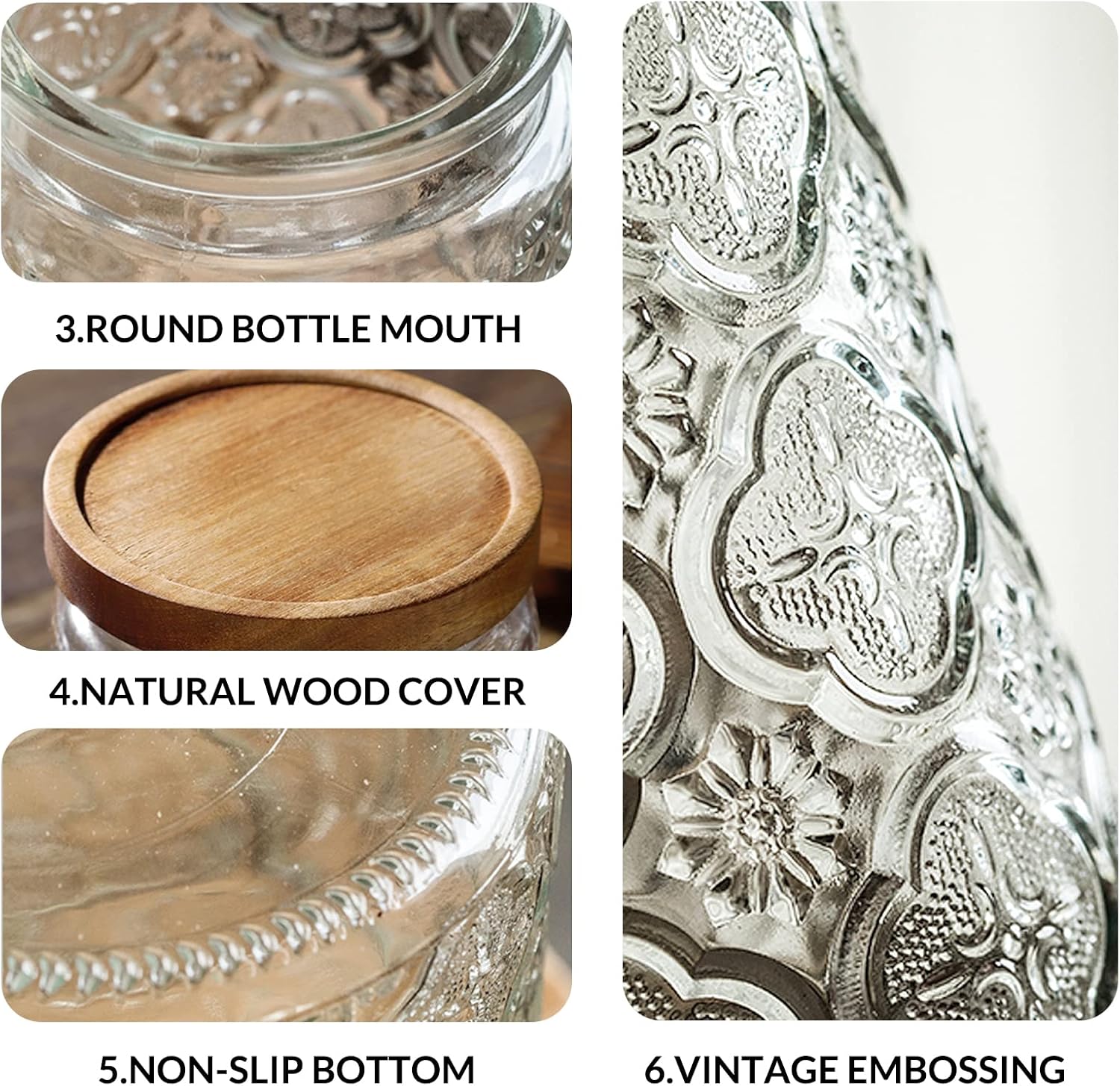 35oz/1000ml Glass Storage Jars - Food Storage Jars ulasan dan harga