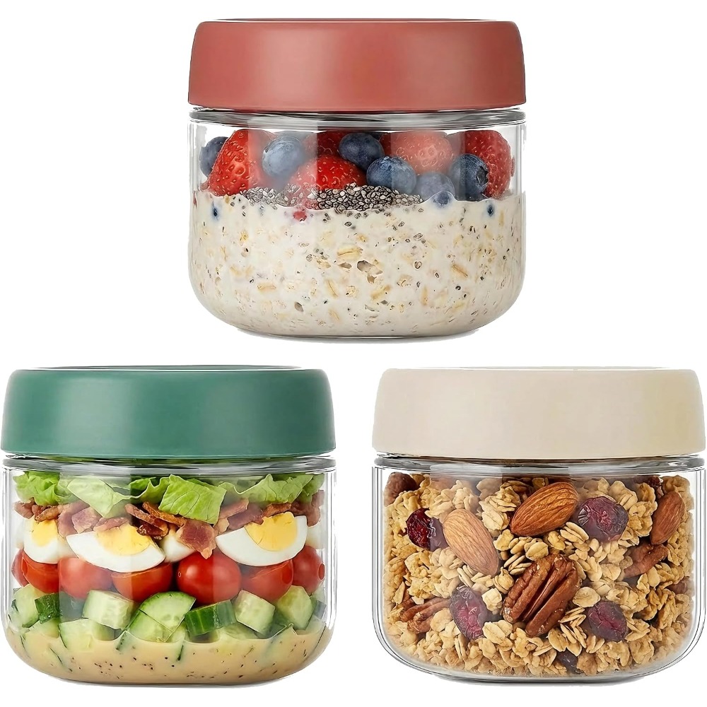 3 Pack 10oz Glass Jars with Sc - Food Storage Jars ulasan dan harga