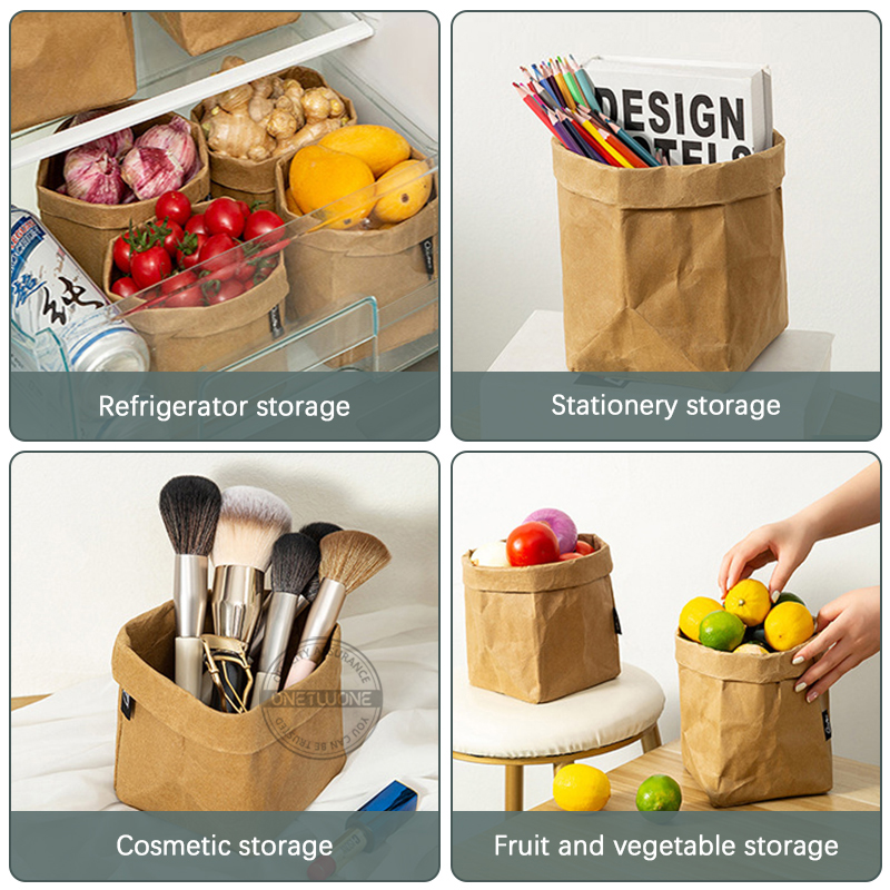Kraft Paper Bag Washable Paper - Food Storage No Plastic ulasan dan harga