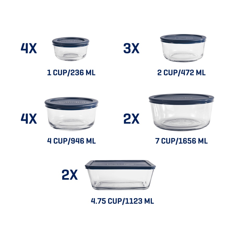 Glass Food Storage Containers  - Food Storage Glass Container Set ulasan dan harga