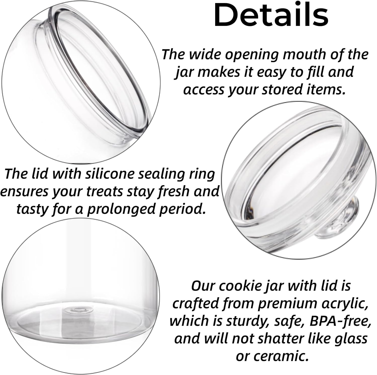 2 Pack 130 oz Large Cookie Jar - Food Storage Jars ulasan dan harga