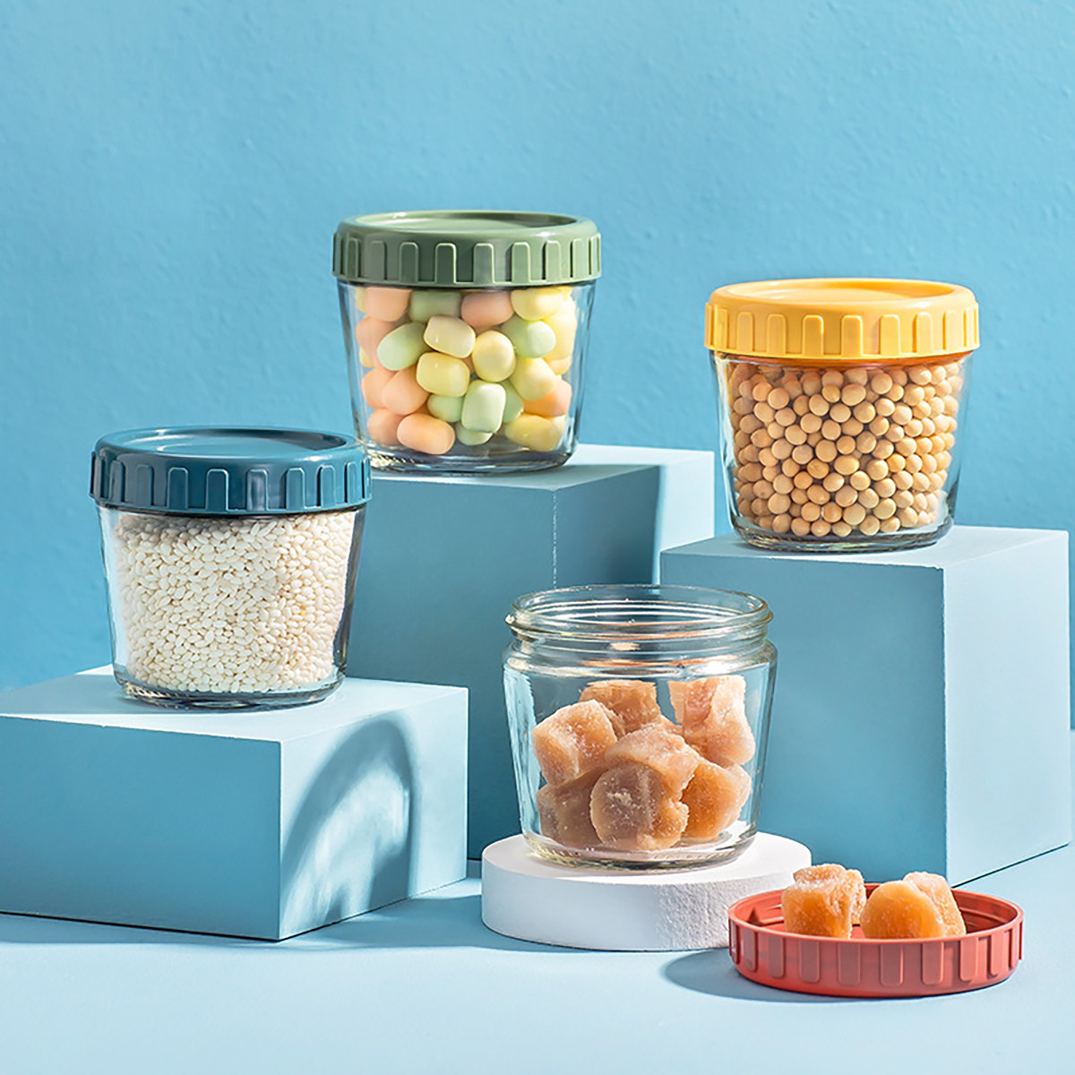 1Set Sealed Glass Food Storage - Food Storage Jars ulasan dan harga