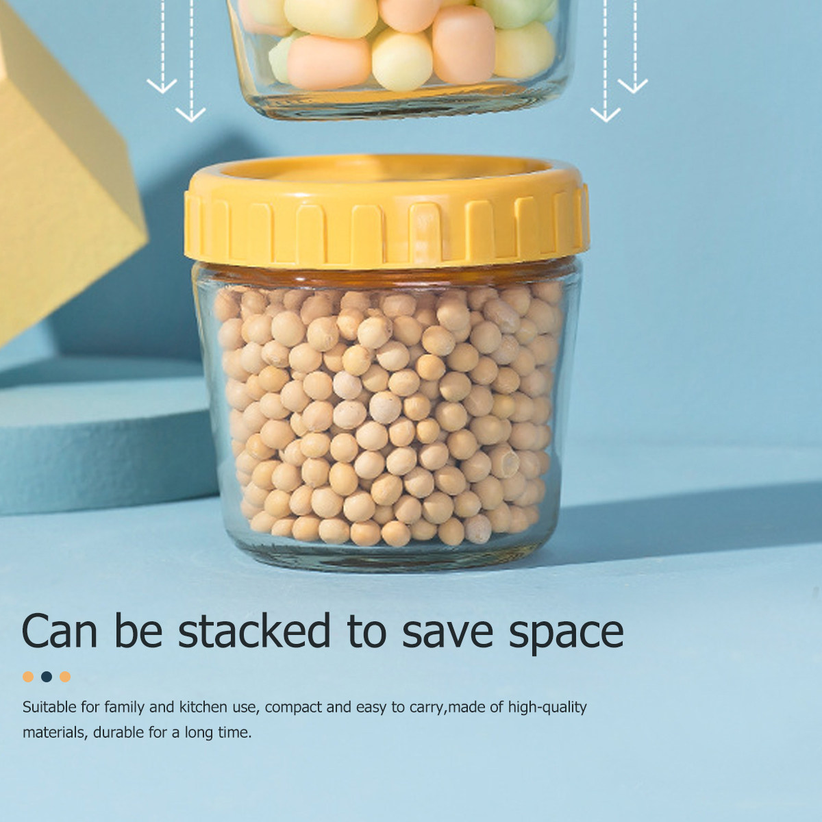 1Set Sealed Glass Food Storage - Food Storage Jars ulasan dan harga