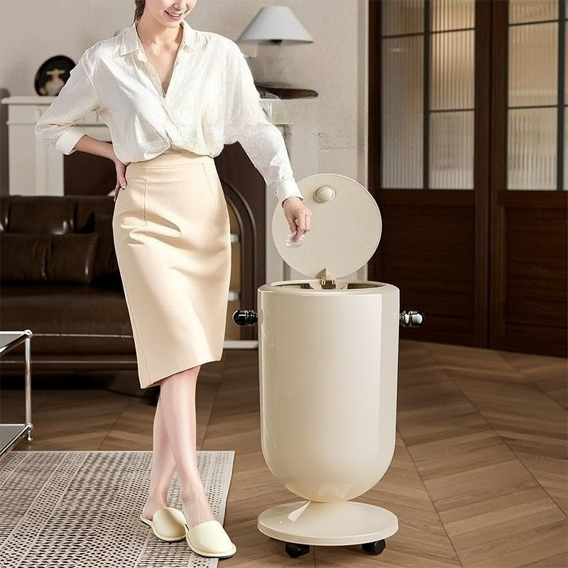 Movable Waste Bins Living Room - Food Storage With Wheels ulasan dan harga