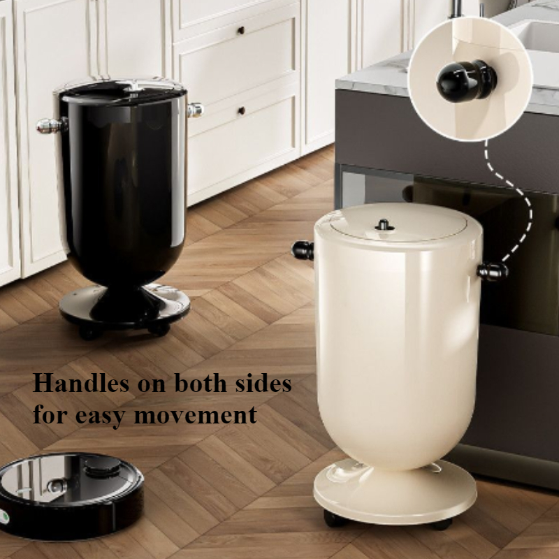 Movable Waste Bins Living Room - Food Storage With Wheels ulasan dan harga