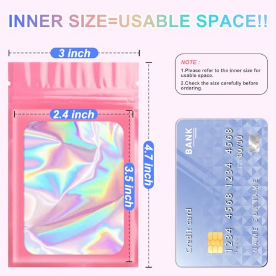 00 Pcs Pink Smell Proof Mylar  - Food Storage Mylar Bags ulasan dan harga