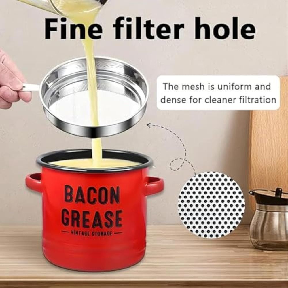 New Large 46 Oz Bacon Grease C - Food Storage News ulasan dan harga