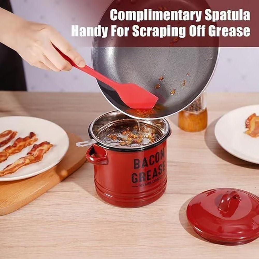 New Large 46 Oz Bacon Grease C - Food Storage News ulasan dan harga