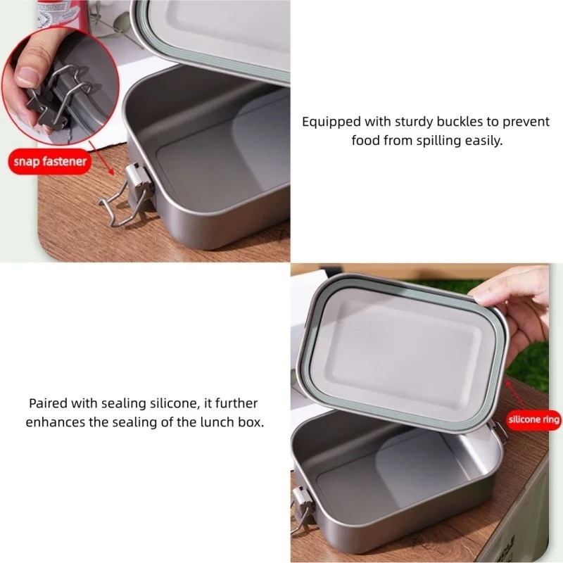 Stainless Steel Lunch Box With - Food Storage Hiking ulasan dan harga