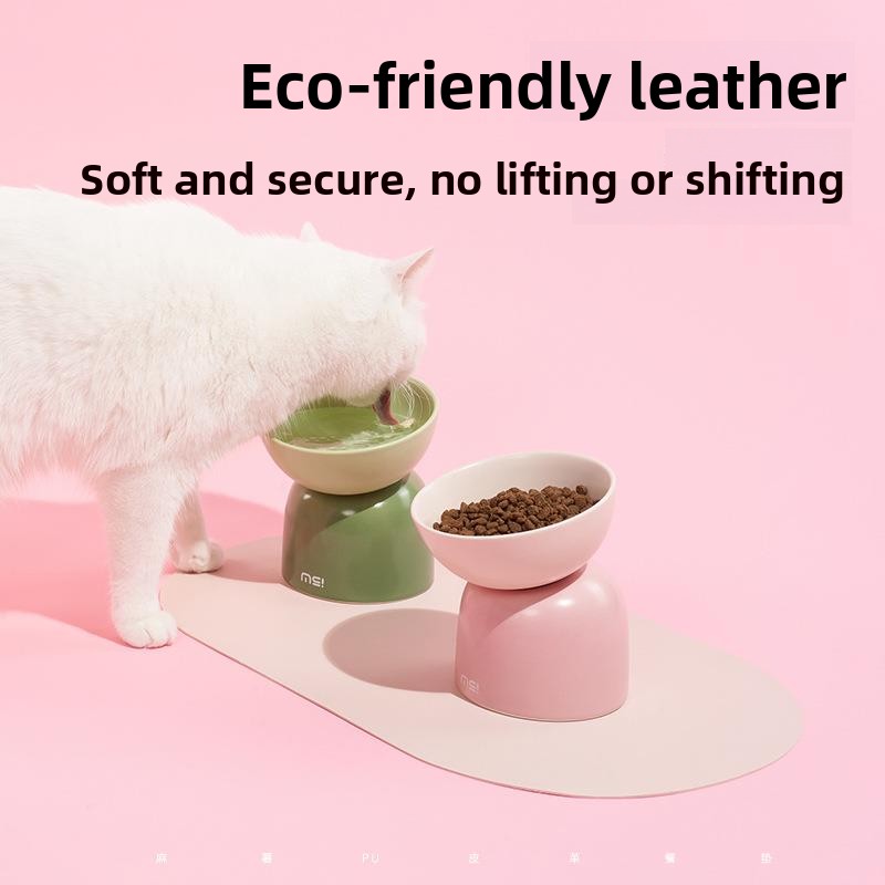 Cute  Bowl PU Leather Mat  Cag - Food Storage Recommendations ulasan dan harga