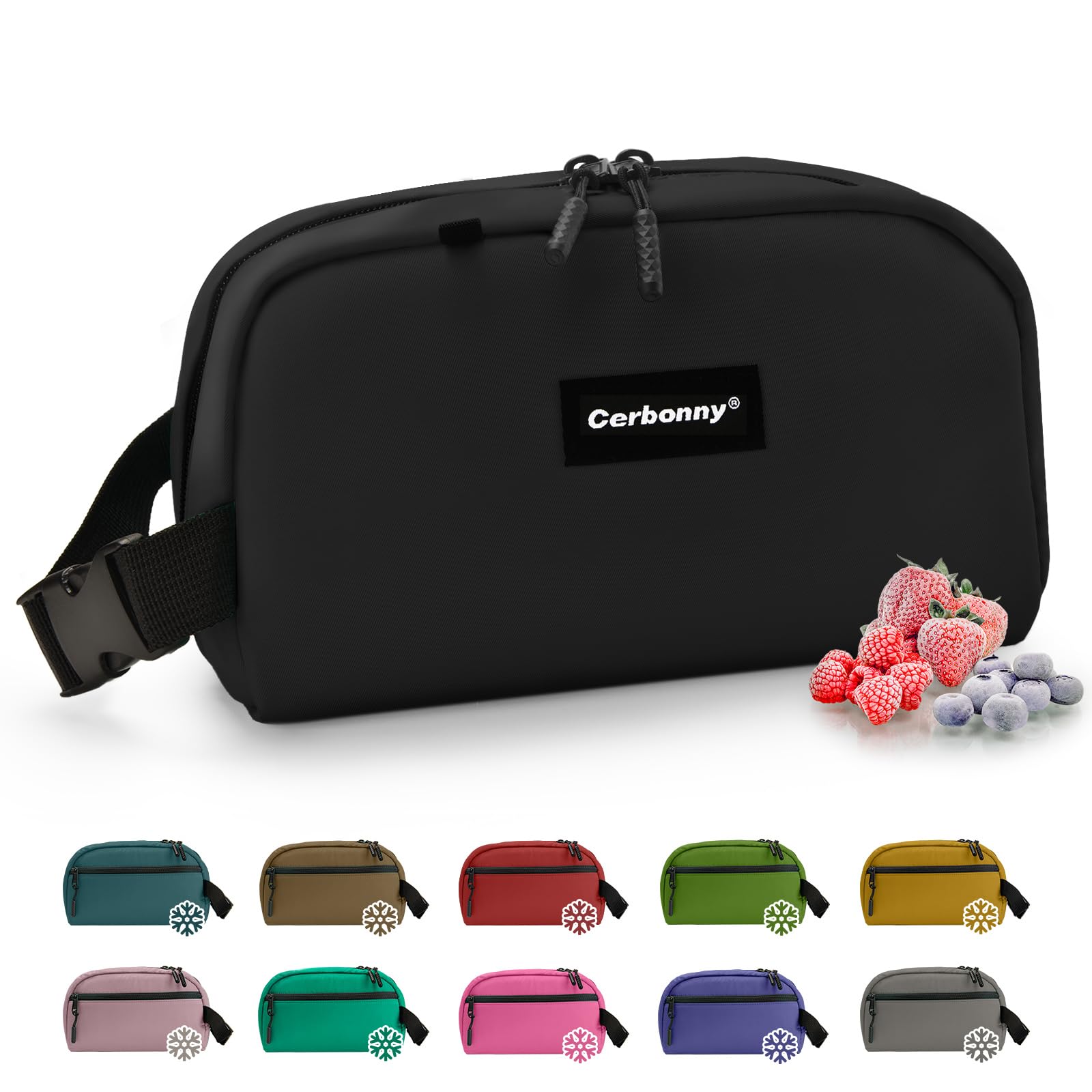 1Pcs Black Insulated Lunch Box - Food Storage Keep Warm ulasan dan harga