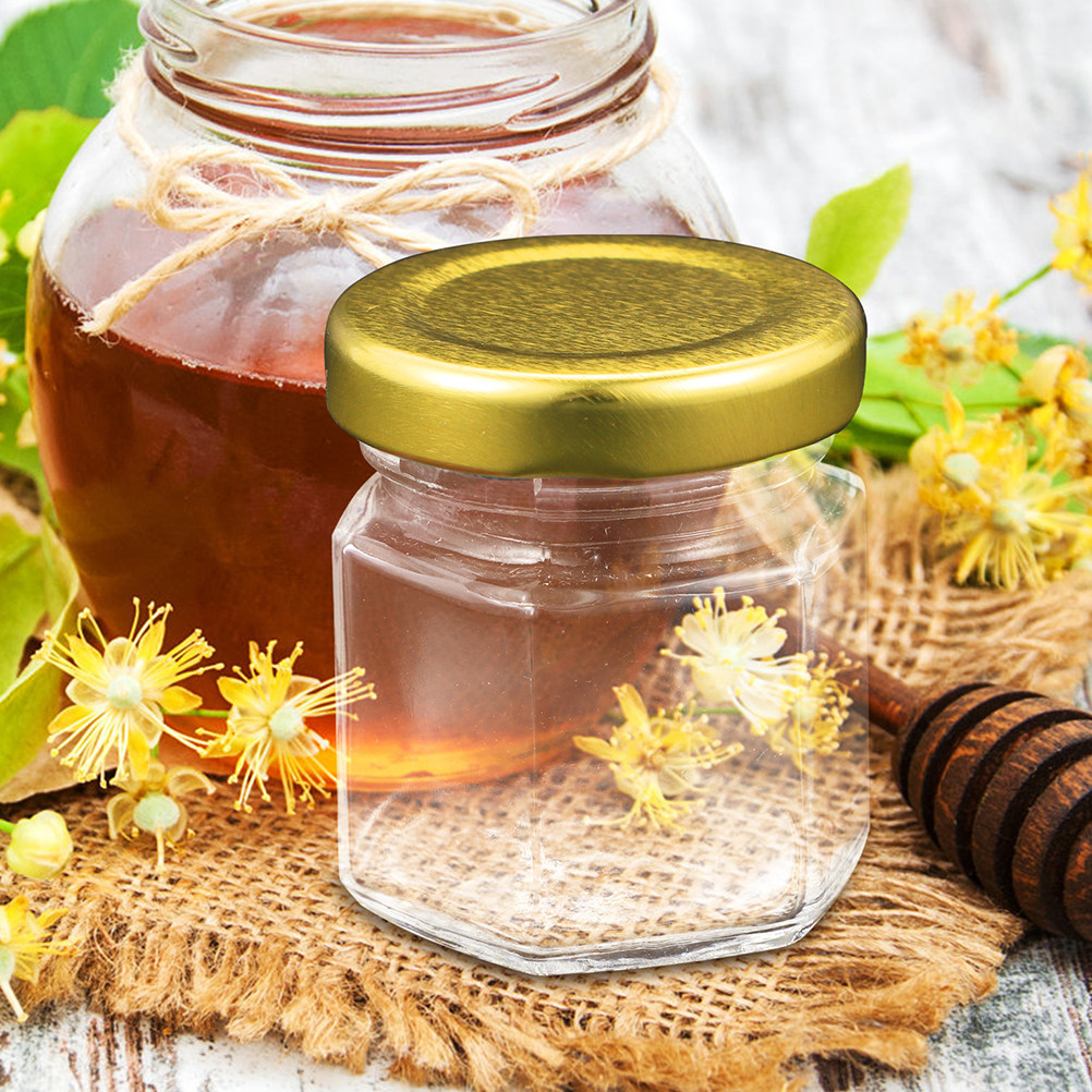 6Pcs Hexagon Shape Glass Jars  - Food Storage Jars ulasan dan harga
