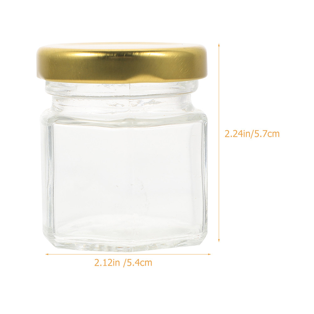 6Pcs Hexagon Shape Glass Jars  - Food Storage Jars ulasan dan harga