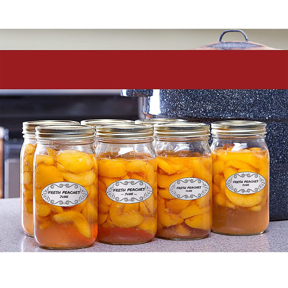 150Pcs Oval Canning Labels Bla - Food Storage For Restaurant ulasan dan harga