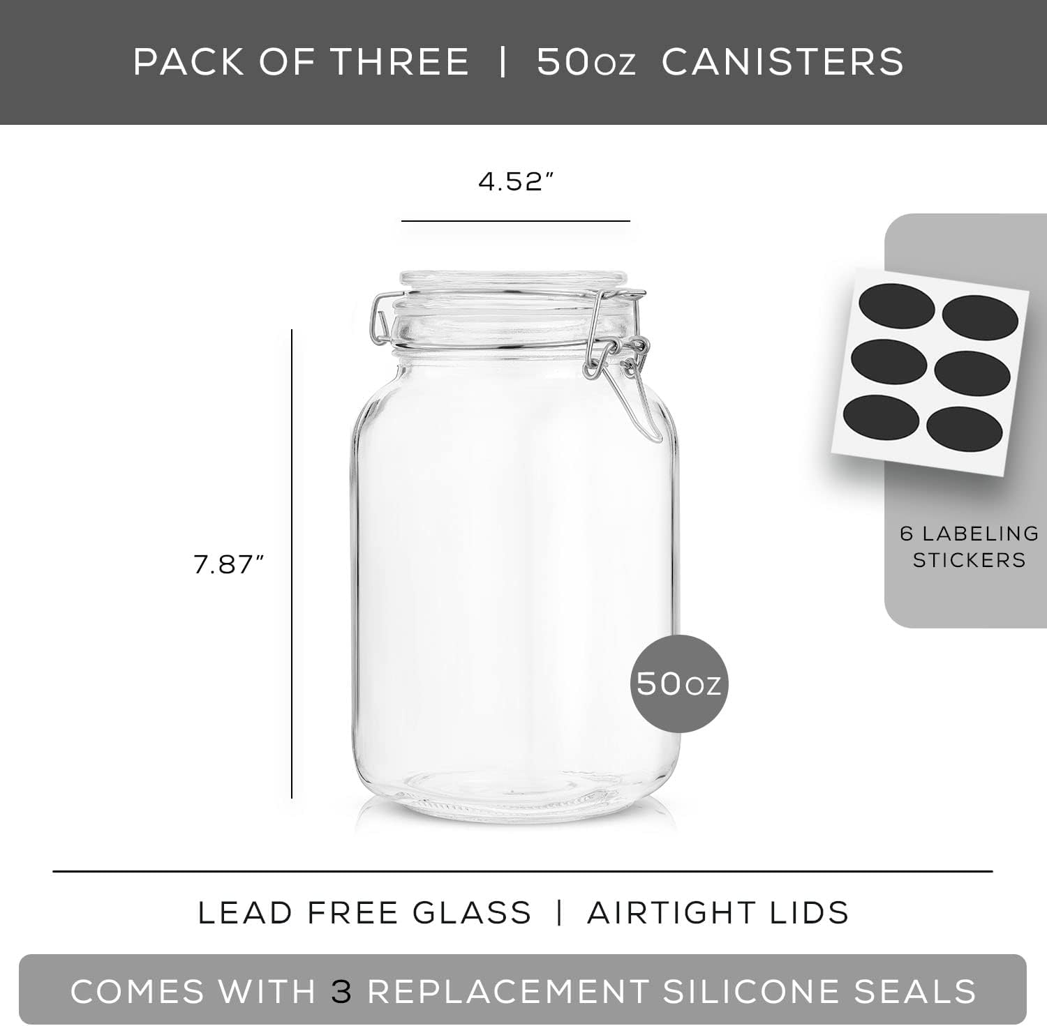 Airtight Glass Jars with Lids  - Food Storage Jars ulasan dan harga