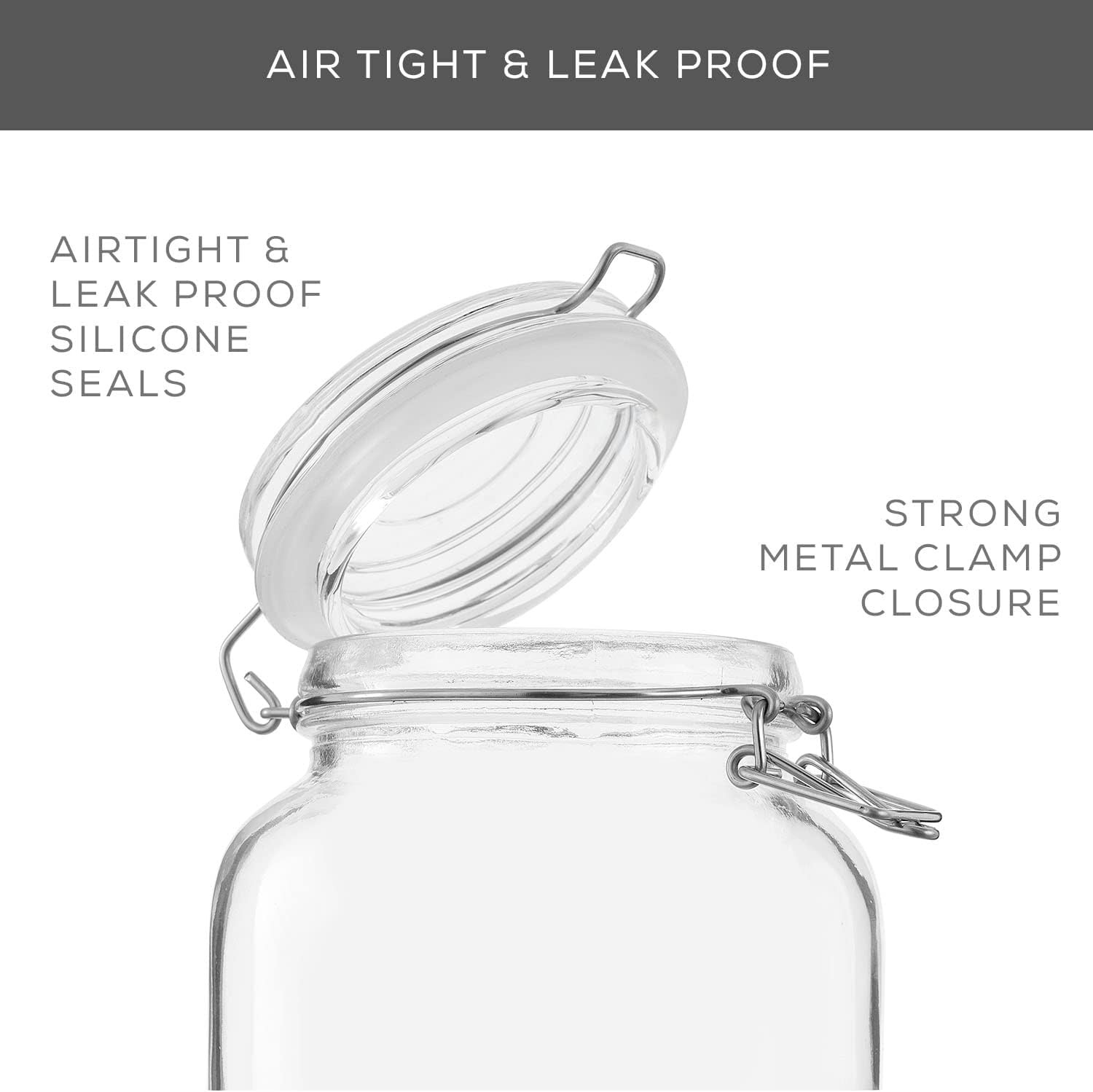 Airtight Glass Jars with Lids  - Food Storage Jars ulasan dan harga