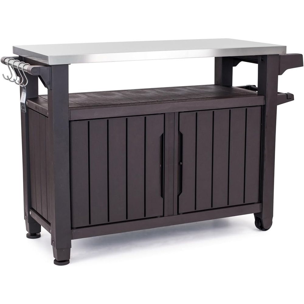 Outdoor Rolling Table Cart for - Food Storage With Wheels ulasan dan harga