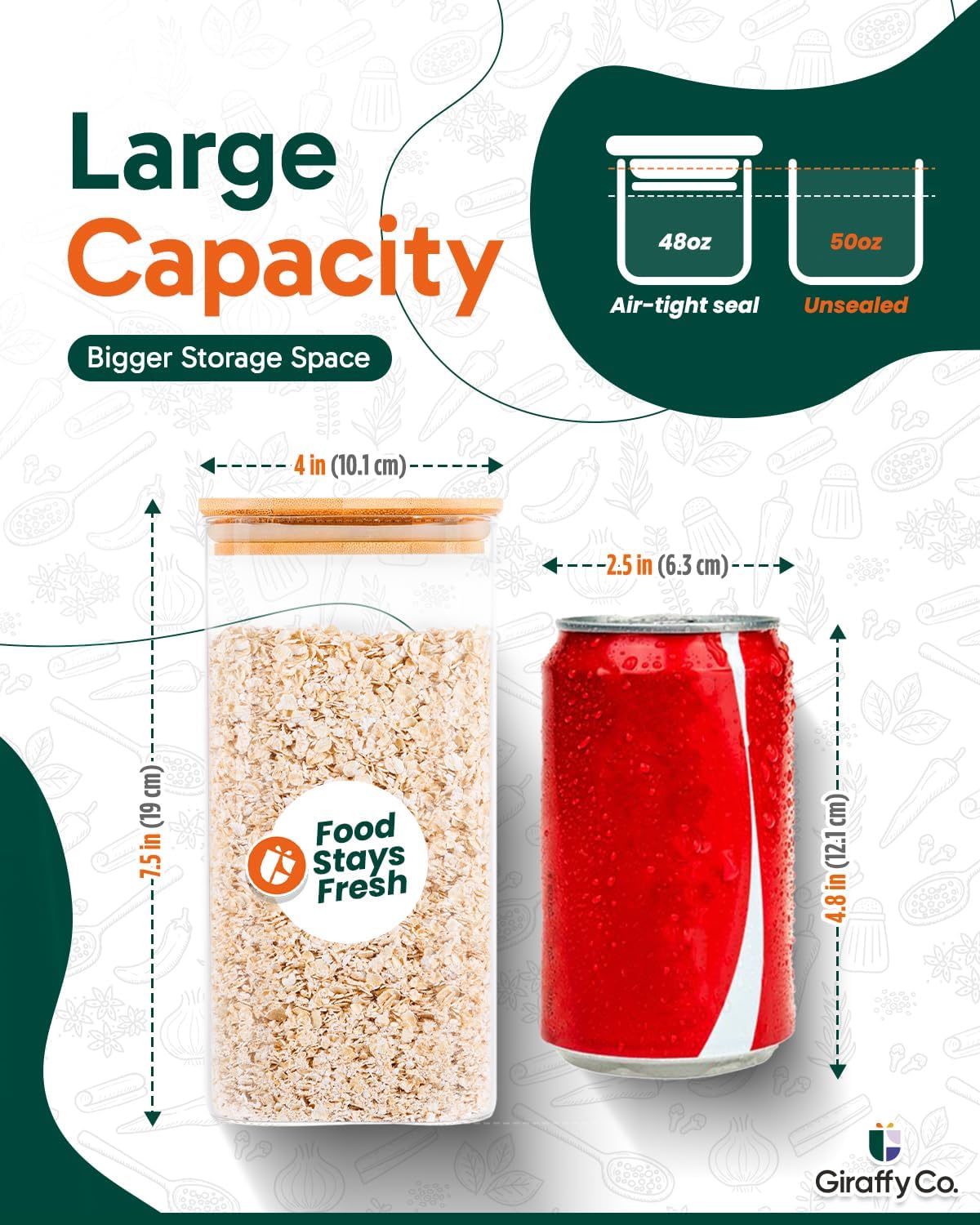 Glass Food Storage Jars with A - Food Storage Jars ulasan dan harga