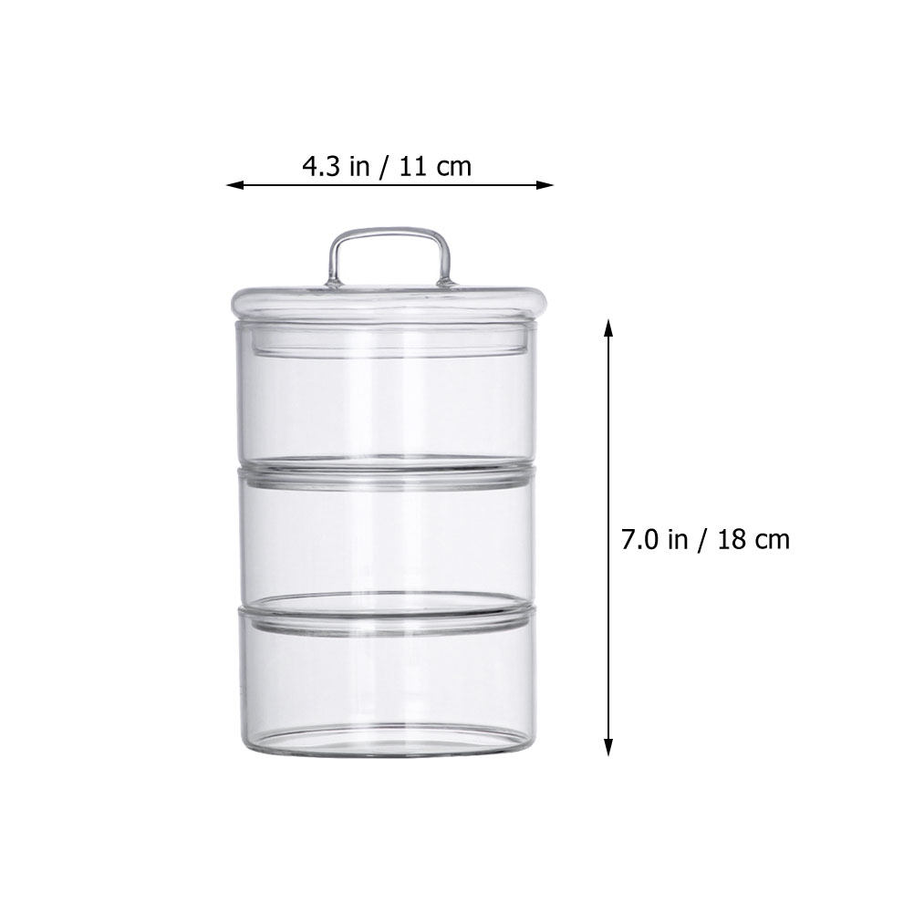 1Set Clear Glass Storage Bowl  - Food Storage Jars ulasan dan harga