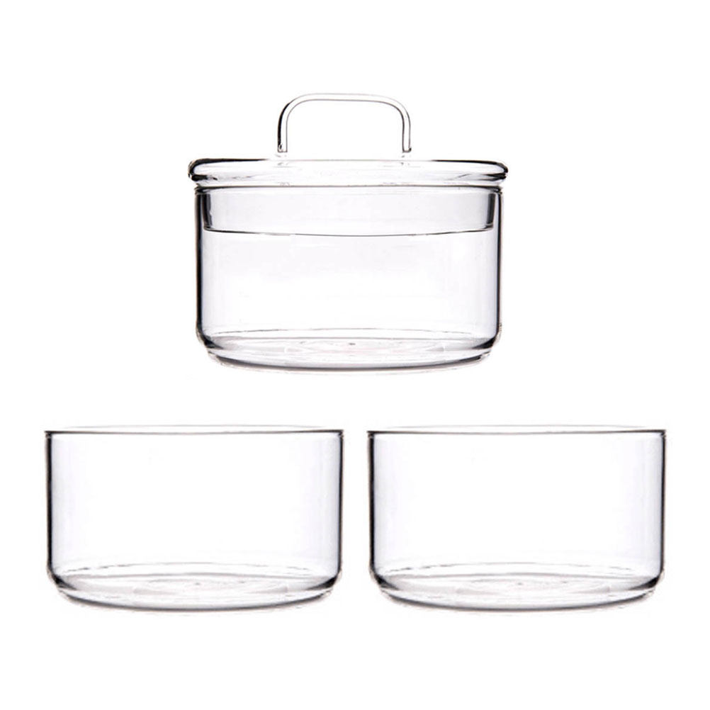 1Set Clear Glass Storage Bowl  - Food Storage Jars ulasan dan harga