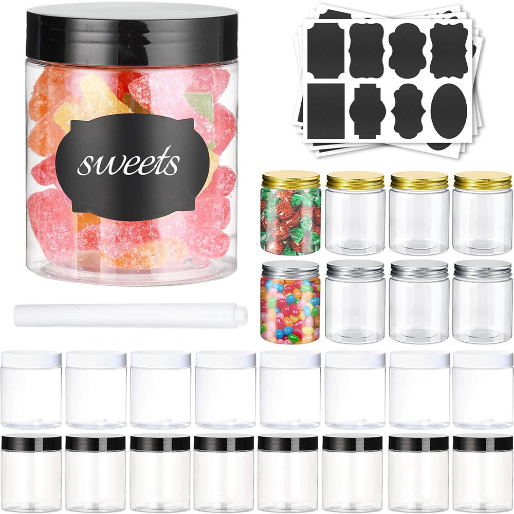 8OZ Plastic Jars with Lids, Cl - Food Storage Not Plastic ulasan dan harga