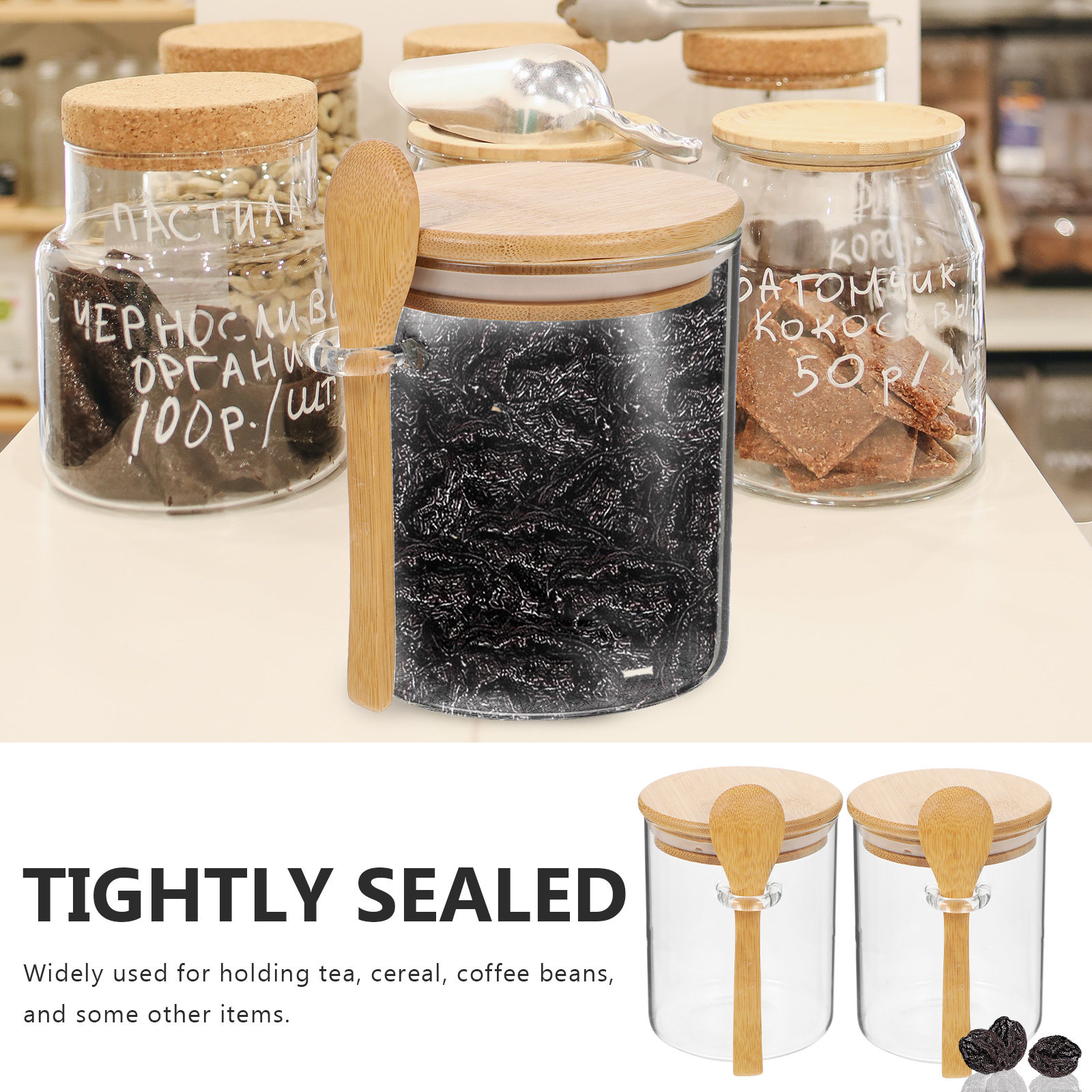 2 Pcs Flour Sugar Storage Cont - Food Storage Jars ulasan dan harga