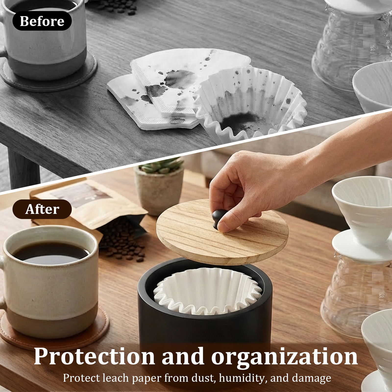 Coffee Filter Holder Wooden Co - Food Storage No Plastic ulasan dan harga