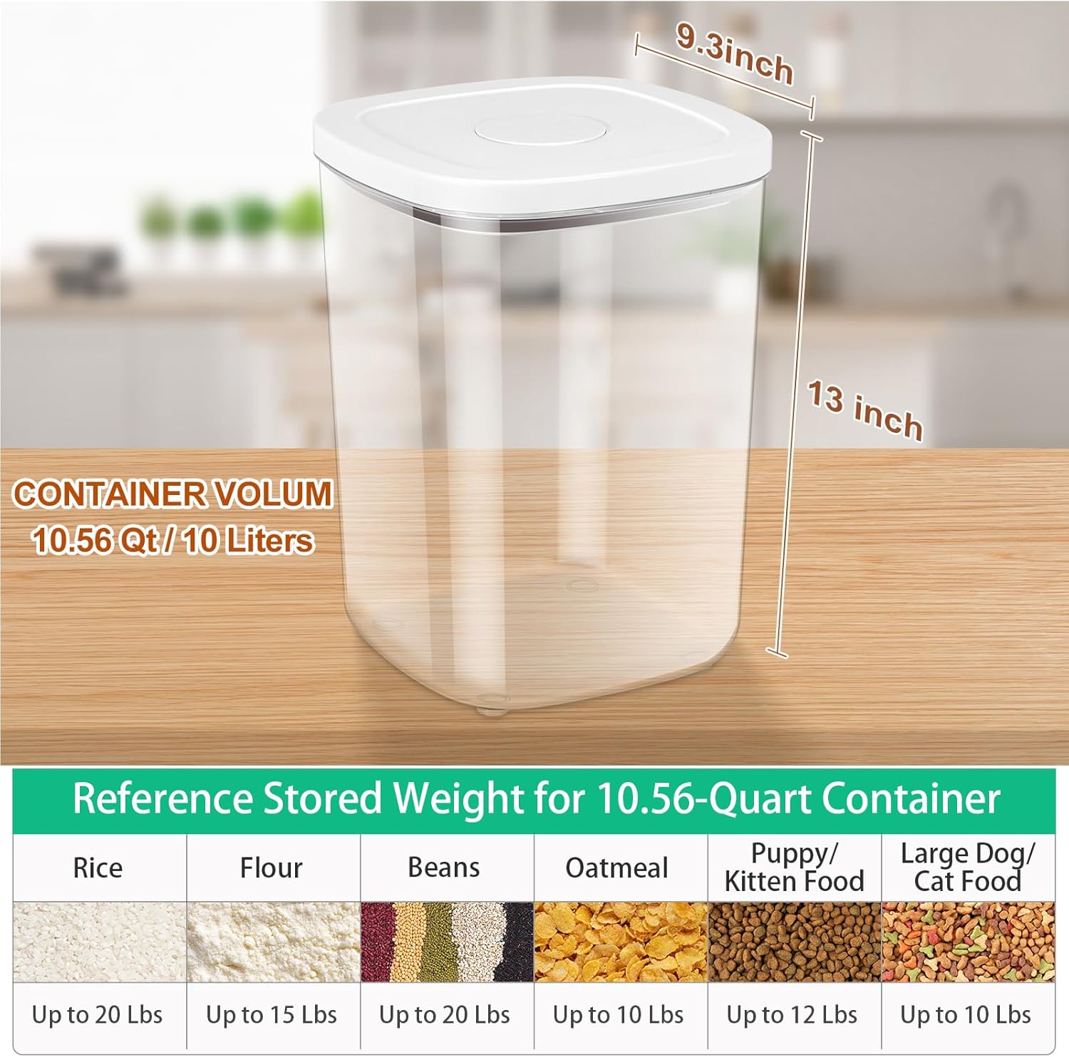 Airtight Rice Container 20 Lbs - Food Storage No Plastic ulasan dan harga