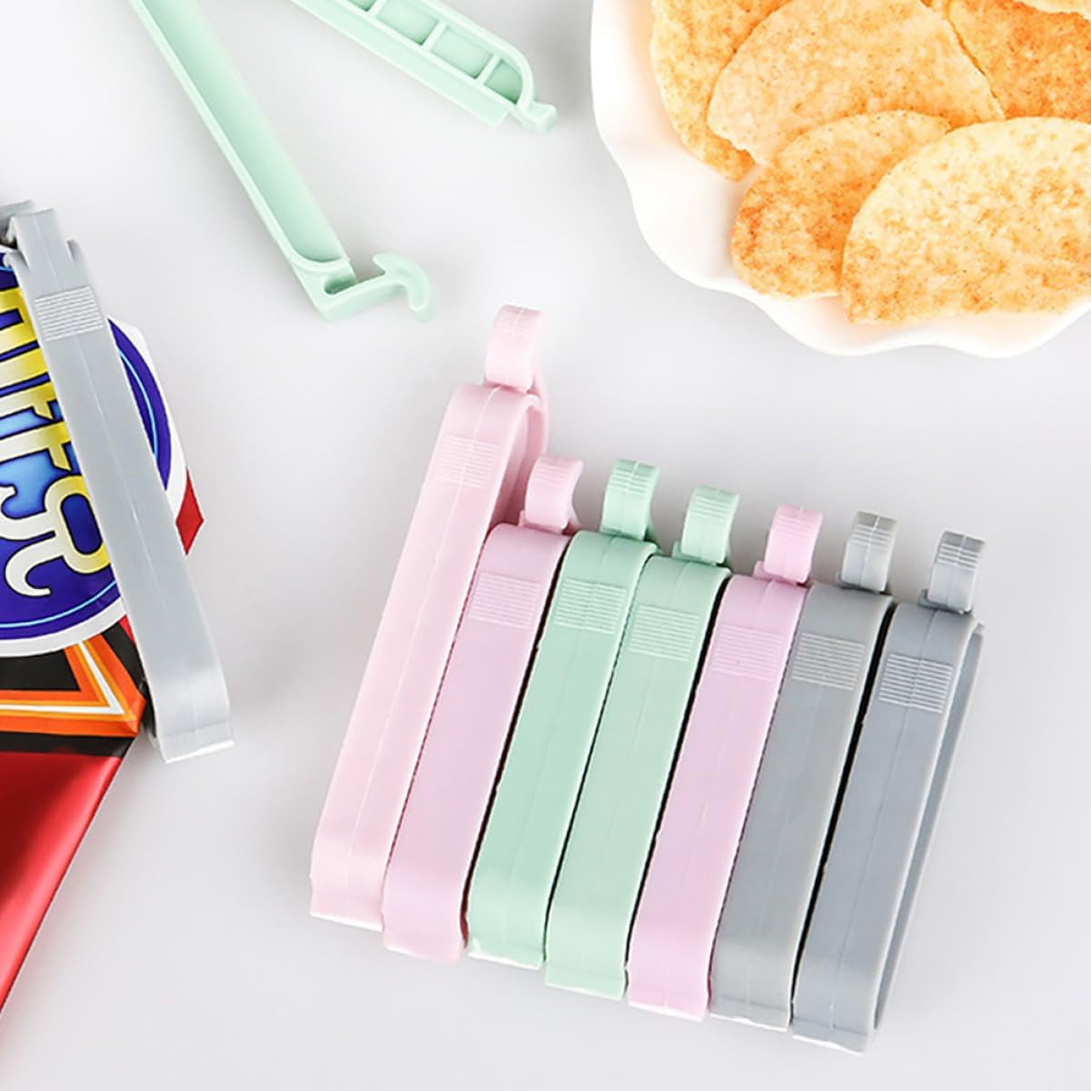 12pcs Mixed Color Plastic Seal - Food Storage No Plastic ulasan dan harga