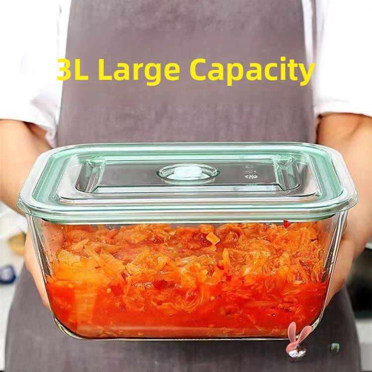 Large Capacity Glass Container - Food Storage Glass Container Set ulasan dan harga
