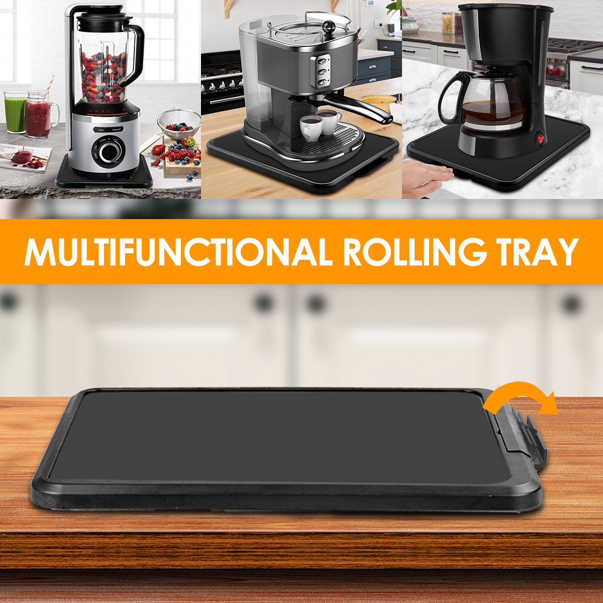 Kitchen Appliance Sliding Tray - Food Storage With Wheels ulasan dan harga