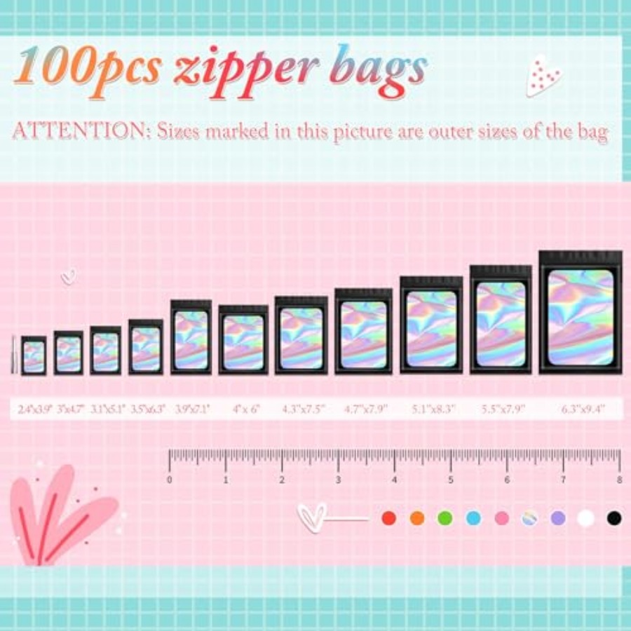 00 pcs Black Mylar Holographic - Food Storage Mylar Bags ulasan dan harga