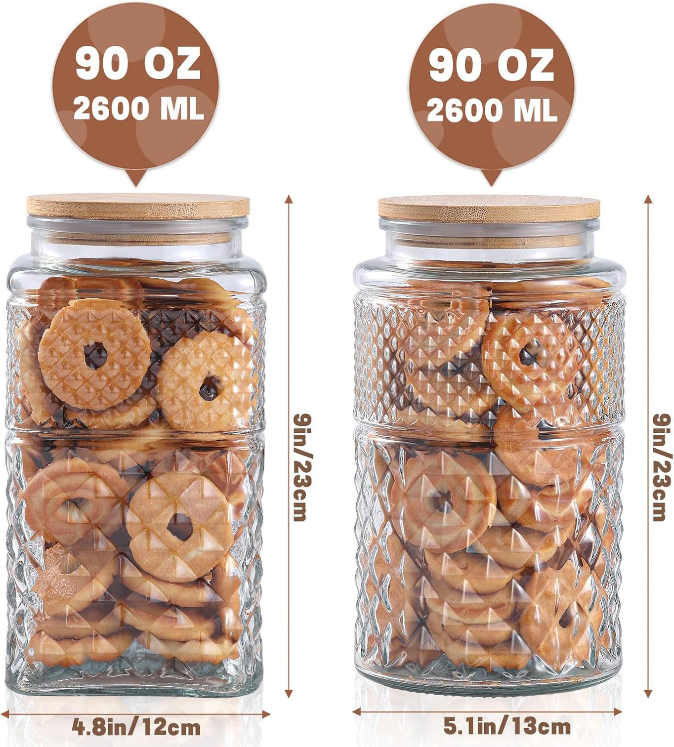 0.7Gallon/2600ml Glass Cookie  - Food Storage Jars ulasan dan harga