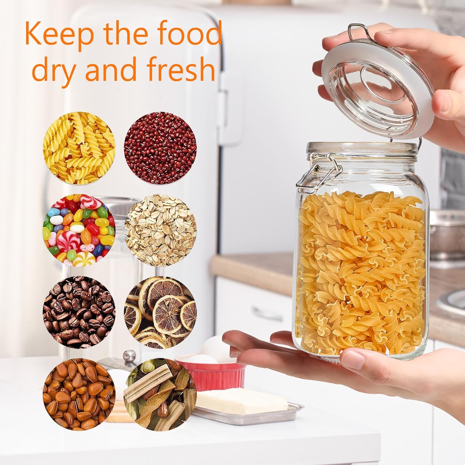 Clear Food Storage Jars 50oz S - Food Storage Jars ulasan dan harga