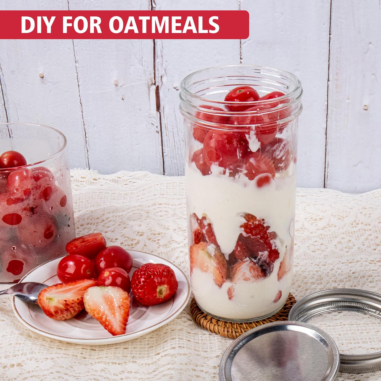 Jars Wide Mouth 6 Pack, 24oz G - Food Storage Jars ulasan dan harga