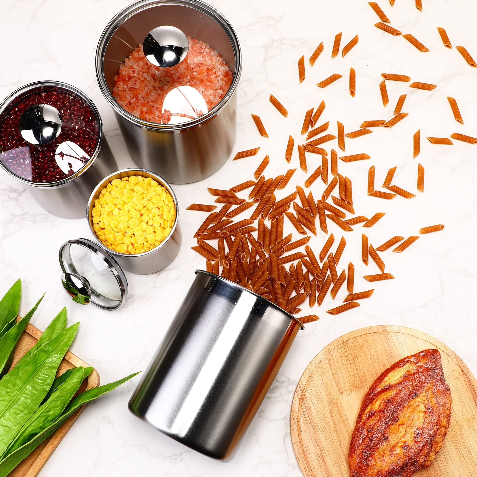 Food Storage Containers Tea Co - Food Storage Glass Container Set ulasan dan harga