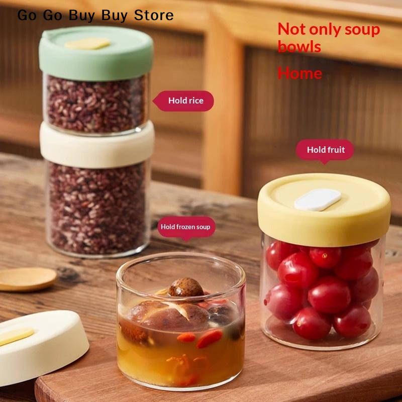 【ST】1Pc 240/400ML Glass Food S - Food Storage Jars ulasan dan harga