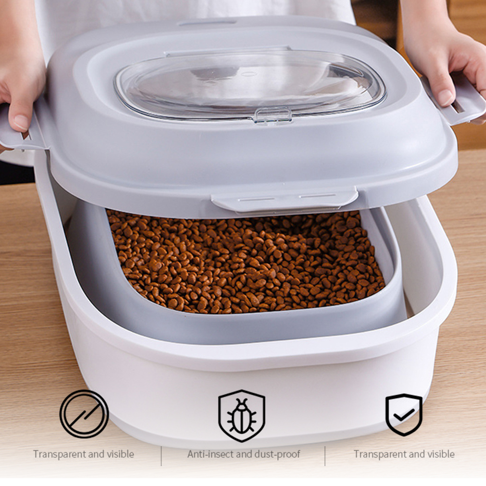 Collapsible Dry Cat Food Box 2 - Food Storage With Wheels ulasan dan harga