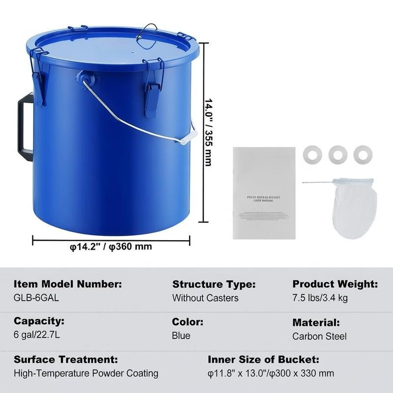Carbon Steel Oil Storage Pail  - Food Storage For Restaurant ulasan dan harga