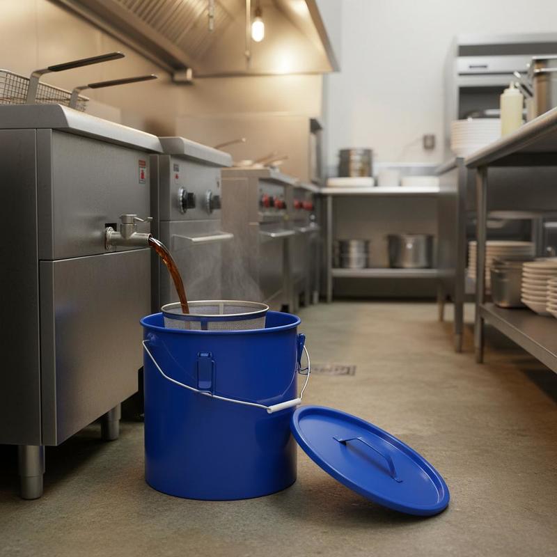 Carbon Steel Oil Storage Pail  - Food Storage For Restaurant ulasan dan harga