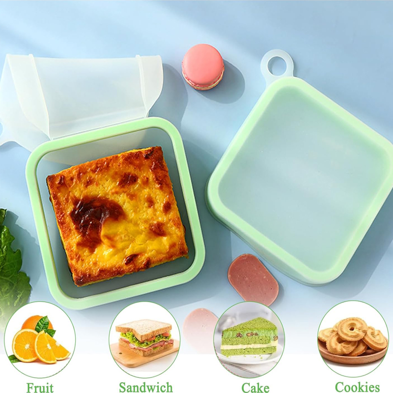Silicone Sandwich Toast Bento  - Food Storage Keep Warm ulasan dan harga